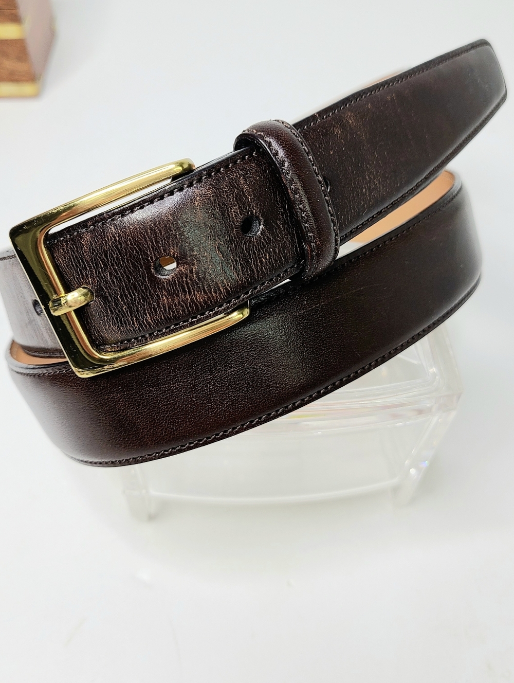 Trafalgar Hand Polished Full Grain Cortina Leather Belt
